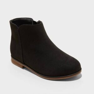 CAT & JACK Toddler Black Suede Booties- Size 5T